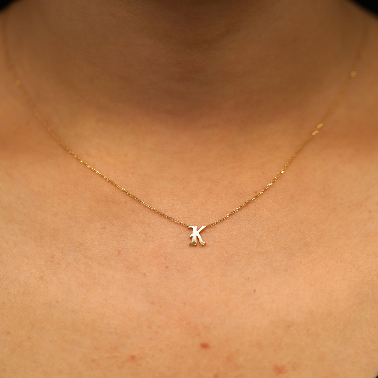 Automic Gold Initial Necklace | Sustainable Fine Jewelry