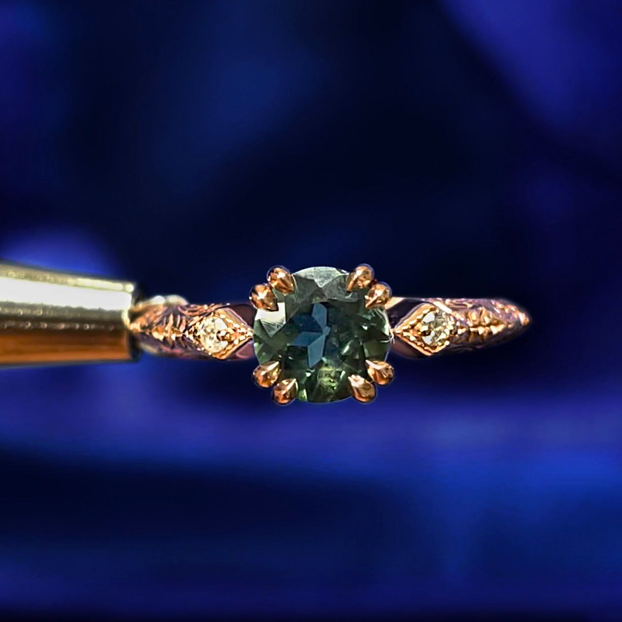 Vintage Green Sapphire Ring