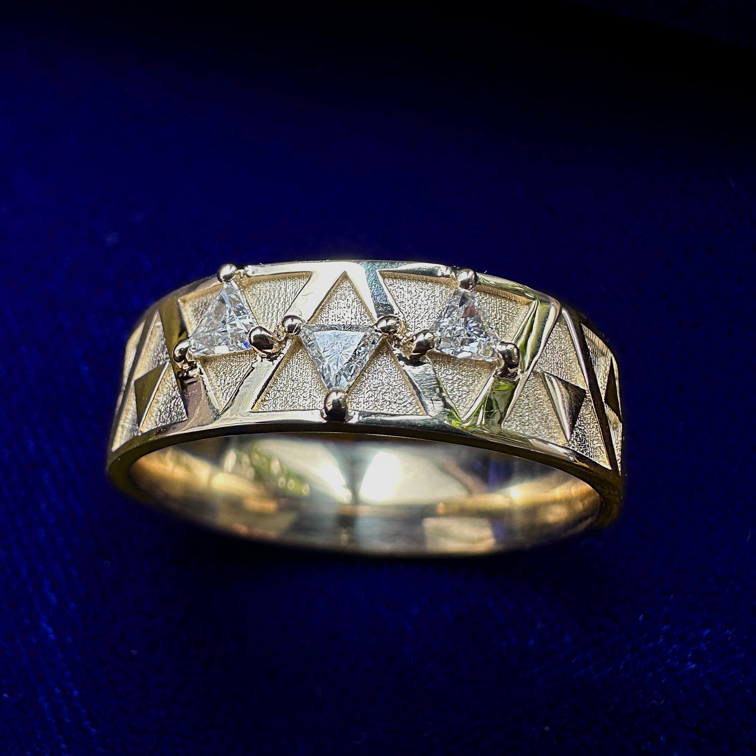 Triforce-inspired Diamond Ring