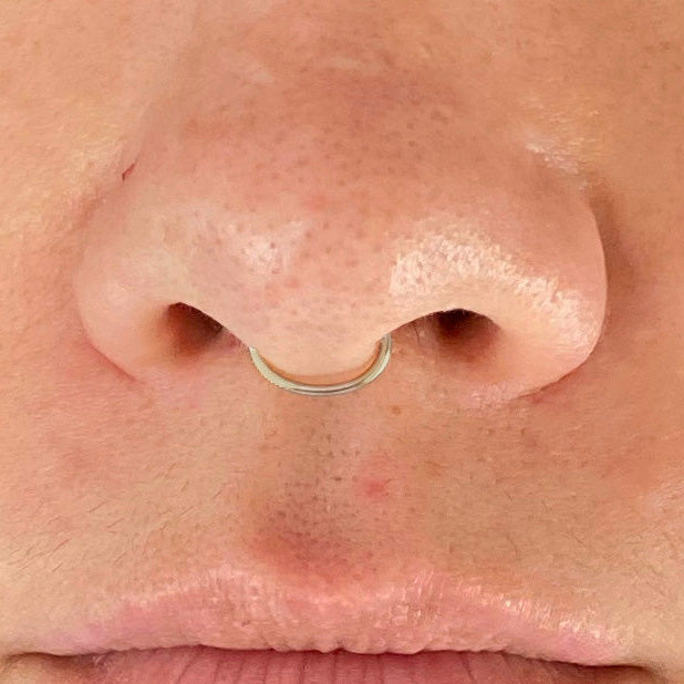 Septum Ring - Septum Jewelry selling - Septum Piercing - 14K Solid Yellow/Rose/White Gold - 18-14 Gauge - Hammered Textured Septum Ring