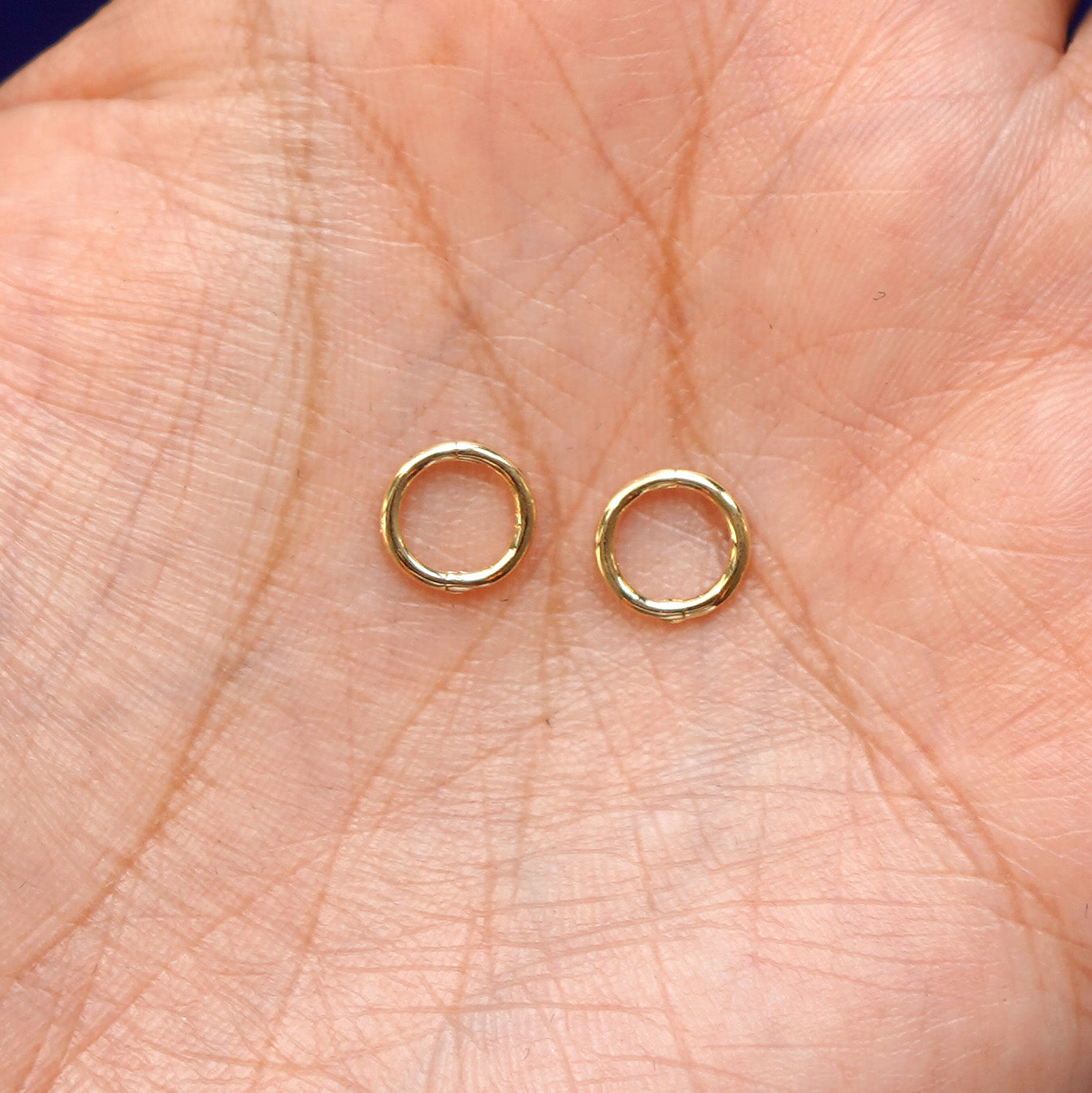 14K solid shops gold mini hoops