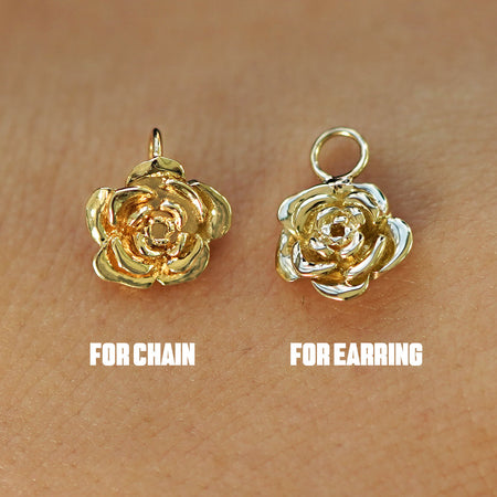 4, 20 or 50 Pieces: Small Rose Gold Rose Charms