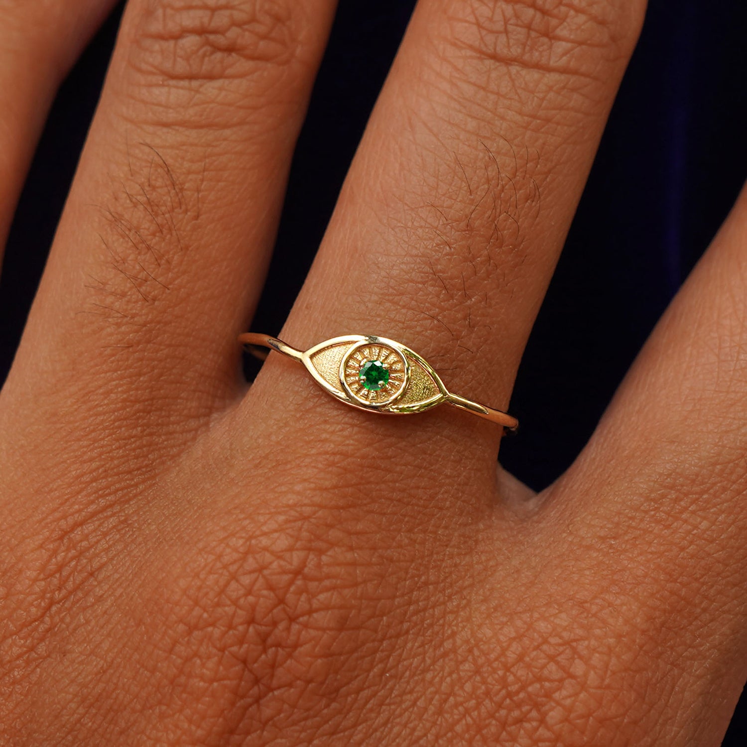 Real gold deals evil eye ring