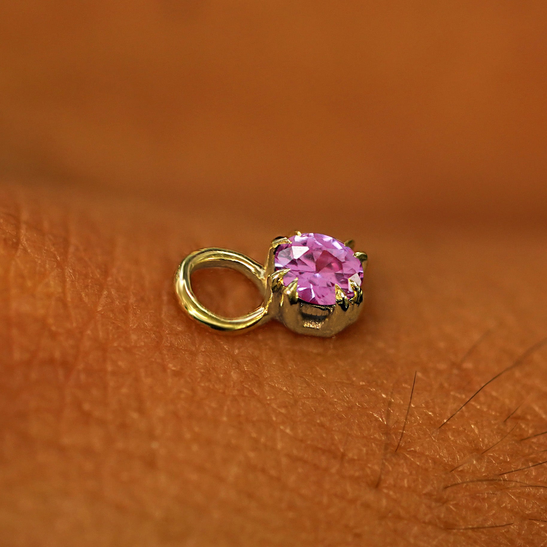 9K Pink online Sapphire Charm