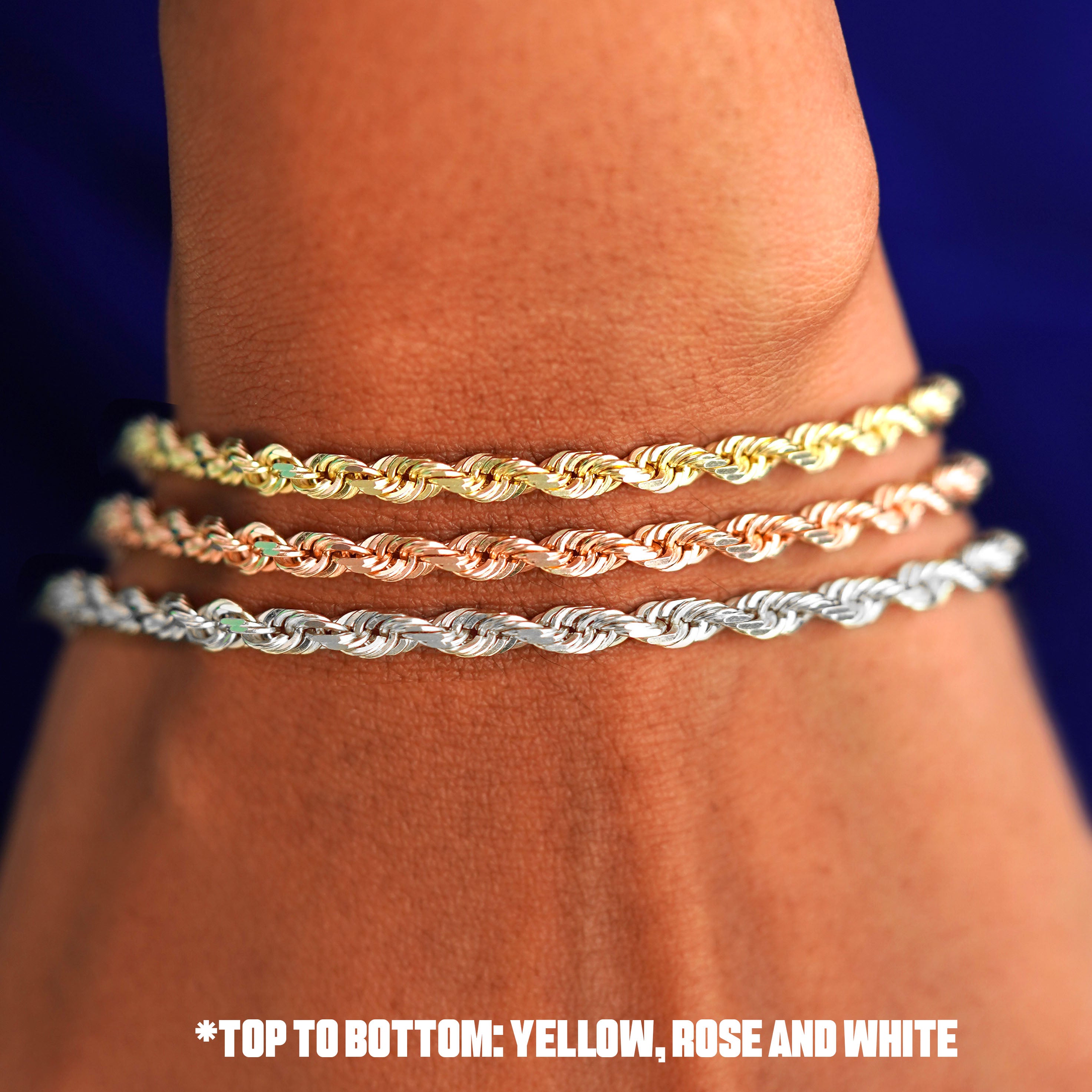 Gold fashion Rope Bracelet Thick Rope