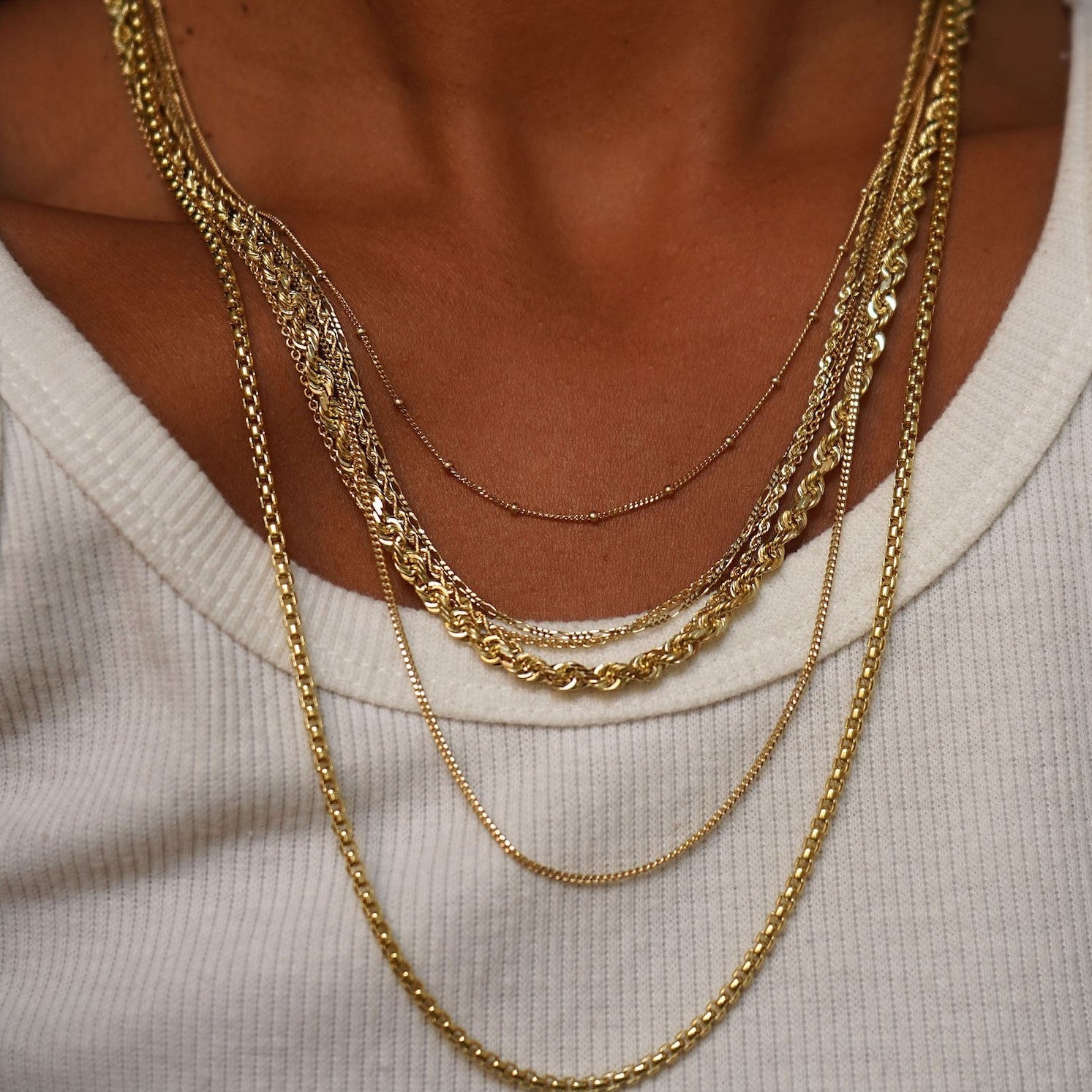 14k box chain necklace solid gold shops 20”