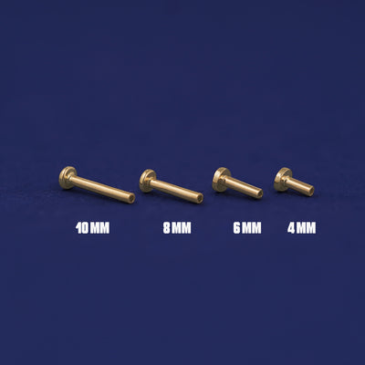 Four flatback backings shown in options of 10mm, 8mm, 6mm and 4mm